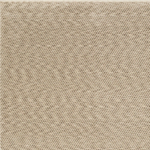 8' X 11' Beige And Tan Striped Area Rug With Fringe