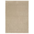 8' X 11' Beige And Tan Striped Area Rug With Fringe