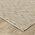 8' X 11' Beige And Tan Striped Area Rug With Fringe