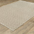 8' X 11' Beige And Tan Striped Area Rug With Fringe