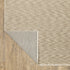 8' X 11' Beige And Tan Striped Area Rug With Fringe