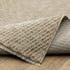 8' X 11' Beige And Tan Striped Area Rug With Fringe