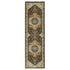 8' X 11' Brown And Orange Oriental Area Rug With Fringe