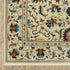 8' X 11' Ivory Blue And Orange Oriental Area Rug With Fringe