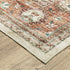 8' X 10' Ivory And Rust Oriental Distressed Area Rug