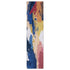8' X 10' Blue And Gold Abstract Distressed Area Rug