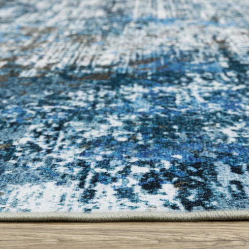 8' X 10' Ivory Abstract Distressed Area Rug