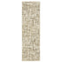 8' X 11' Ivory And Brown Abstract Area Rug