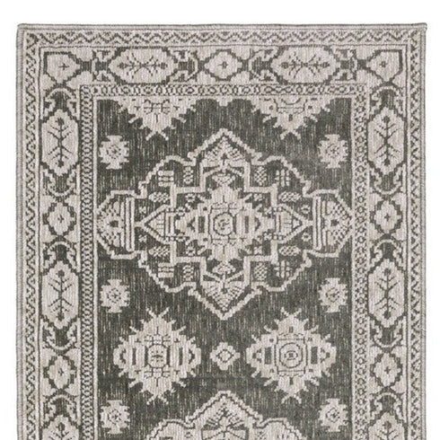 8' X 11' Gray Medallion Area Rug