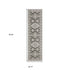 8' X 11' Gray Medallion Area Rug
