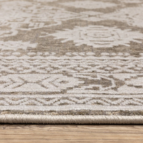 8' X 11' Gray Medallion Area Rug
