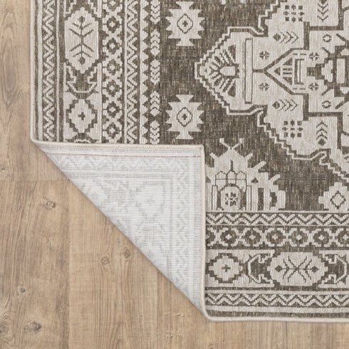 8' X 11' Gray Medallion Area Rug