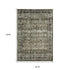 8' X 10' Charcoal And Blue Oriental Area Rug
