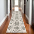 8' X 11' Ivory And Gray Oriental Area Rug