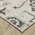 8' X 11' Ivory And Gray Oriental Area Rug
