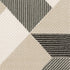 8' Ivory And Black Geometric Runner Rug