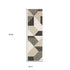 8' Ivory And Black Geometric Runner Rug
