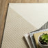 8' Ivory And Black Geometric Runner Rug