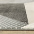 8' Ivory And Black Geometric Runner Rug