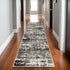 8' X 11' Ivory And Gray Abstract Area Rug