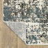 8' X 11' Ivory And Gray Abstract Area Rug