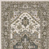 8' X 11' Ivory And Gold Medallion Distressed Area Rug With Fringe