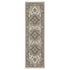8' X 11' Ivory And Gold Medallion Distressed Area Rug With Fringe