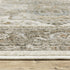 8' X 11' Ivory And Gold Medallion Distressed Area Rug With Fringe