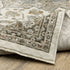 8' X 11' Ivory And Gold Medallion Distressed Area Rug With Fringe
