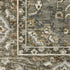 8' X 11' Ivory And Gold Medallion Distressed Area Rug With Fringe