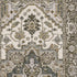 8' X 11' Ivory And Gold Medallion Distressed Area Rug With Fringe