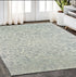 8' X 10' Gray And Ivory Wool Geometric Hand Tufted Area Rug