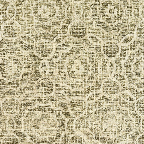 8' X 10' Green And Ivory Wool Geometric Hand Tufted Area Rug
