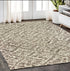 8' X 10' Brown And Ivory Wool Floral Hand Tufted Area Rug