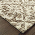 8' X 10' Brown And Ivory Wool Floral Hand Tufted Area Rug