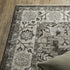 8' X 11' Gray And Beige Medallion Area Rug With Fringe