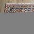 8' X 11' Ivory Red And Tan Diamond Area Rug With Fringe