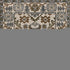 8' Ivory And Rust Floral Runner Rug With Fringe