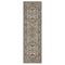 8' Ivory And Rust Floral Runner Rug With Fringe