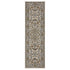 8' Ivory And Rust Floral Runner Rug With Fringe