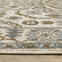 8' Ivory And Rust Floral Runner Rug With Fringe