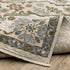 8' Ivory And Rust Floral Runner Rug With Fringe