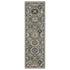 8' X 11' Ivory And Blue Medallion Area Rug With Fringe