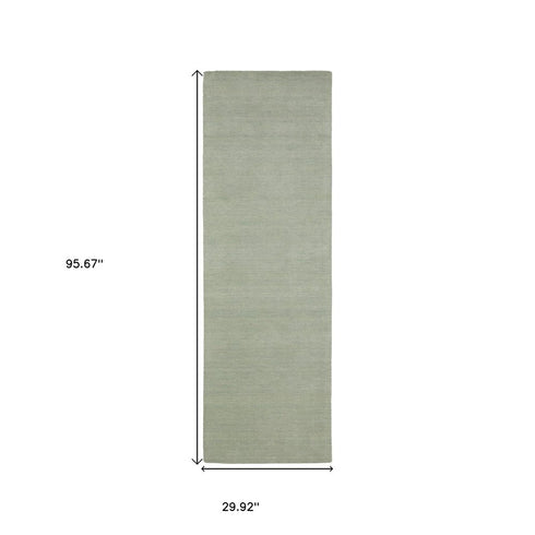 8' X 10' Silver Wool Hand Tufted Area Rug