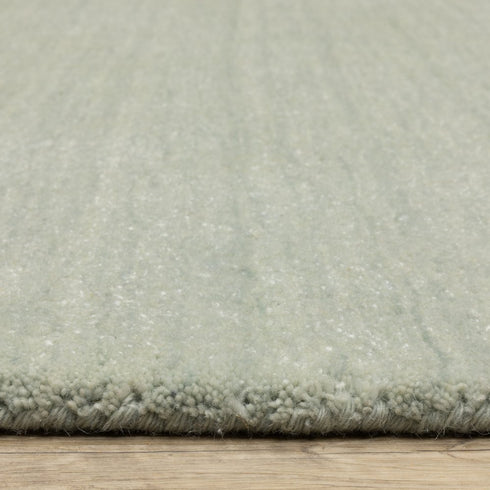 8' X 10' Silver Wool Hand Tufted Area Rug