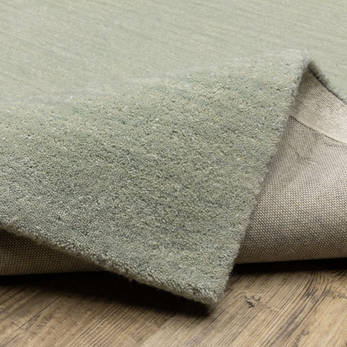 8' X 10' Silver Wool Hand Tufted Area Rug