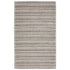8' X 10' Gray And Ivory Striped Hand Tufted Area Rug