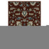8' Red Teal And Green Oriental Runner Rug With Fringe