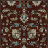 8' Red Teal And Green Oriental Runner Rug With Fringe