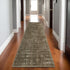 8' X 11' Brown And Ivory Geometric Area Rug